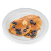 Pancakes With Blueberries And Syrup realistic fake food prop by FakeFood4U