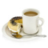 Coffee Mug And Half Bagel realistic fake food prop by FakeFood4U