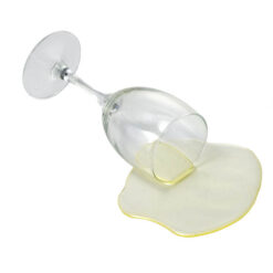 White Wine Glass Spill realistic fake food prop by FakeFood4U