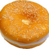 Bagel-Sesame Seed With Cream Cheese realistic fake food prop by FakeFood4U