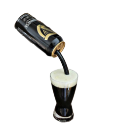 Guinness Stout Pouring Into Glass realistic fake food prop by FakeFood4U