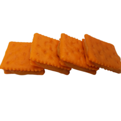 Cheese Crackers With Peanut Butter realistic fake food prop by FakeFood4U - view 2