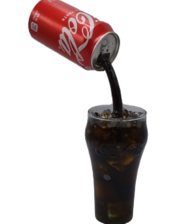 Coca-Cola Pouring Into Bell Glass realistic fake food prop by FakeFood4U