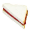 Peanut Butter And Jelly Sandwich realistic fake food prop by FakeFood4U