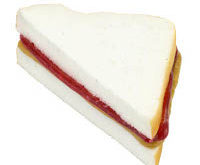 Peanut Butter And Jelly Sandwich realistic fake food prop by FakeFood4U