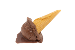 Chocolate Ice Cream Cone Spill / Melting realistic fake food prop by FakeFood4U