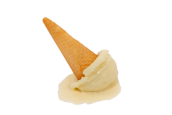 Vanila Ice Cream Cone Spill / Melting realistic fake food prop by FakeFood4U