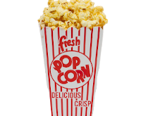 Buttered Movie Popcorn Box realistic fake food prop by FakeFood4U