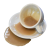 Coffee Spill Cup And Saucer realistic fake food prop by FakeFood4U