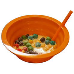 Crunch Berry Cereal Kids Bowl realistic fake food prop by FakeFood4U