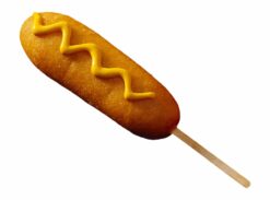 Corn Dog With Mustard realistic fake food prop by FakeFood4U