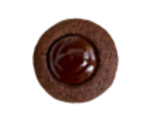 Cookies Double Chocolate Thumbprints x3 realistic fake food prop by FakeFood4U