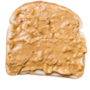 Bread Slice With Chunky Peanut Butter realistic fake food prop by FakeFood4U