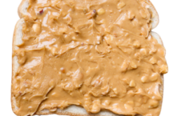 Bread Slice With Chunky Peanut Butter realistic fake food prop by FakeFood4U