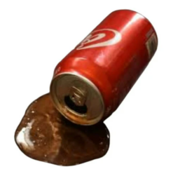 Cola Can With Foam Spill realistic fake food prop by FakeFood4U