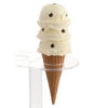 Chocolate Chip Triple Scoop Cone realistic fake food prop by FakeFood4U
