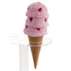 Strawberry Triple Scoop Cone realistic fake food prop by FakeFood4U