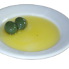 Plate Of Olive Oil With Olives realistic fake food prop by FakeFood4U