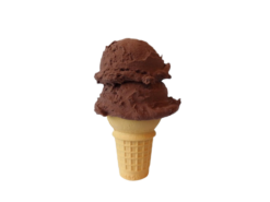 Double Scoop Chocolate Cone realistic fake food prop by FakeFood4U