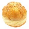 Jumbo Cream Puff With Vanilla Cream realistic fake food prop by FakeFood4U