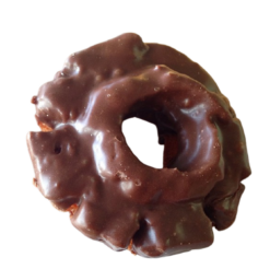 Donut Old Fashioned Dipped In Chocolate realistic fake food prop by FakeFood4U