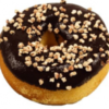 Donut Dipped In Chocolate And Nuts realistic fake food prop by FakeFood4U