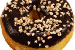 Donut Dipped In Chocolate And Nuts realistic fake food prop by FakeFood4U