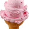 Strawberry Double Scoop Ice Cream Cone realistic fake food prop by FakeFood4U