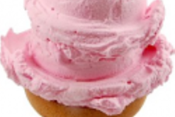 Strawberry Double Scoop Ice Cream Cone realistic fake food prop by FakeFood4U