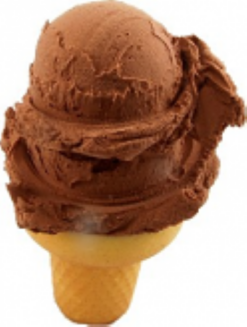Double Chocolate Scoop Ice Cream Cone realistic fake food prop by FakeFood4U