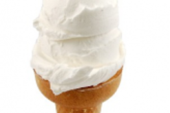 Vanilla Double Scoop Ice Cream Cone realistic fake food prop by FakeFood4U