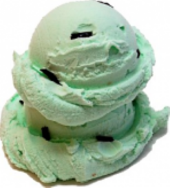 Chocolate Mint Double Ice Cream Scoop realistic fake food prop by FakeFood4U