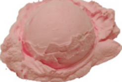 Prop Strawberry Ice Cream Scoop realistic fake food prop by FakeFood4U