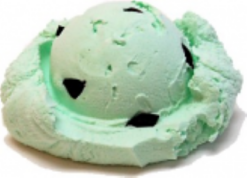 Mint Chocolate Chip Ice Cream Scoop realistic fake food prop by FakeFood4U