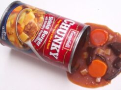 Campbells Soup Chunky Sirloin Burger realistic fake food prop by FakeFood4U
