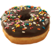 Donut Dipped In Chocolate With Sprinkles realistic fake food prop by FakeFood4U