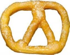 Pretzel With Kosher Salt Jumbo realistic fake food prop by FakeFood4U