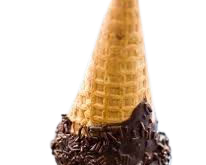 Chocolate Ice Cream Cone With Chocolate Sprinkl realistic fake food prop by FakeFood4U