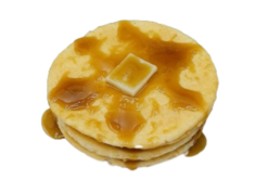 Short Stack Pancakes With Butter & Syrup realistic fake food prop by FakeFood4U