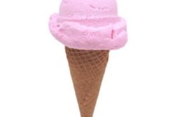 Ice Cream Cone Strawberry realistic fake food prop by FakeFood4U
