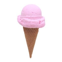 Ice Cream Cone Strawberry realistic fake food prop by FakeFood4U