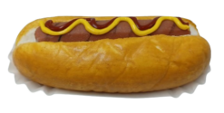 Hotdog With Ketchup & Mustard realistic fake food prop by FakeFood4U