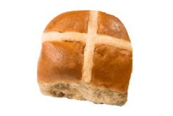 Hot Cross Bun realistic fake food prop by FakeFood4U