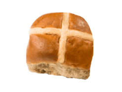 Hot Cross Bun realistic fake food prop by FakeFood4U