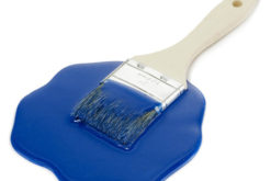 Paint Brush With Spilled Paint Blue realistic fake food prop by FakeFood4U