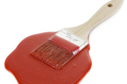 Paint Brush With Spilled Paint Red realistic fake food prop by FakeFood4U