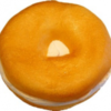 Bagel Plain With Cream Cheese realistic fake food prop by FakeFood4U