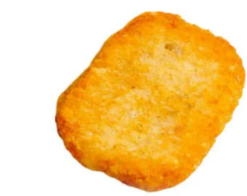 Square Hash Brown Patty realistic fake food prop by FakeFood4U