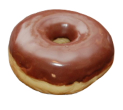 Donut Chocolate Glazed realistic fake food prop by FakeFood4U
