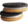 Cream Filled Chocolate & Vanilla Cookies realistic fake food prop by FakeFood4U